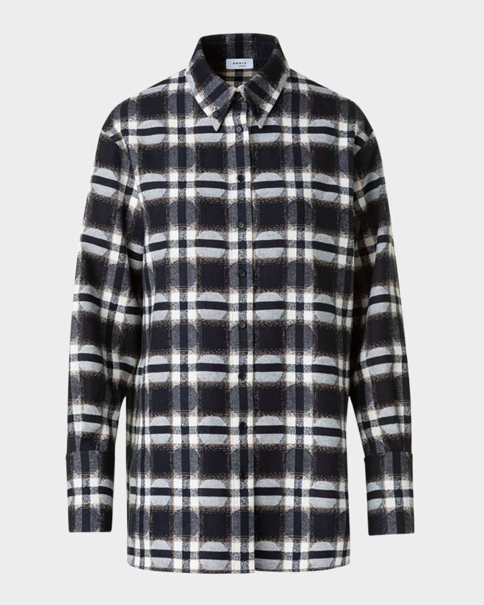 Dot Check Brushed Cotton Shirt